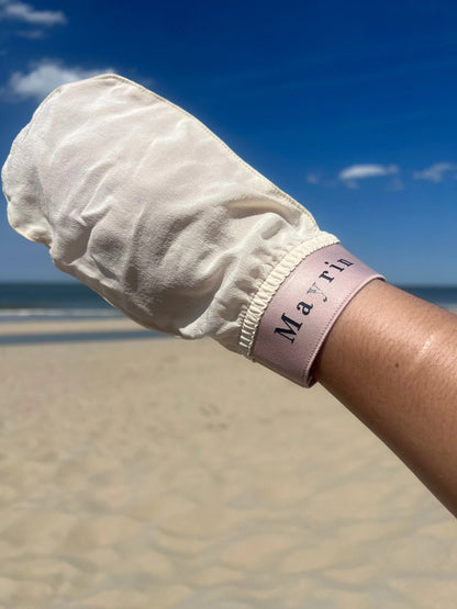 Gant exfoliant en soie de Mûrier Mayrin