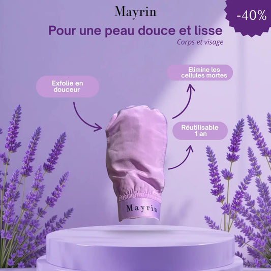 Gant exfoliant en soie de Mûrier Mayrin Mayrin