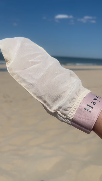 Gant exfoliant  en soie Mayrin